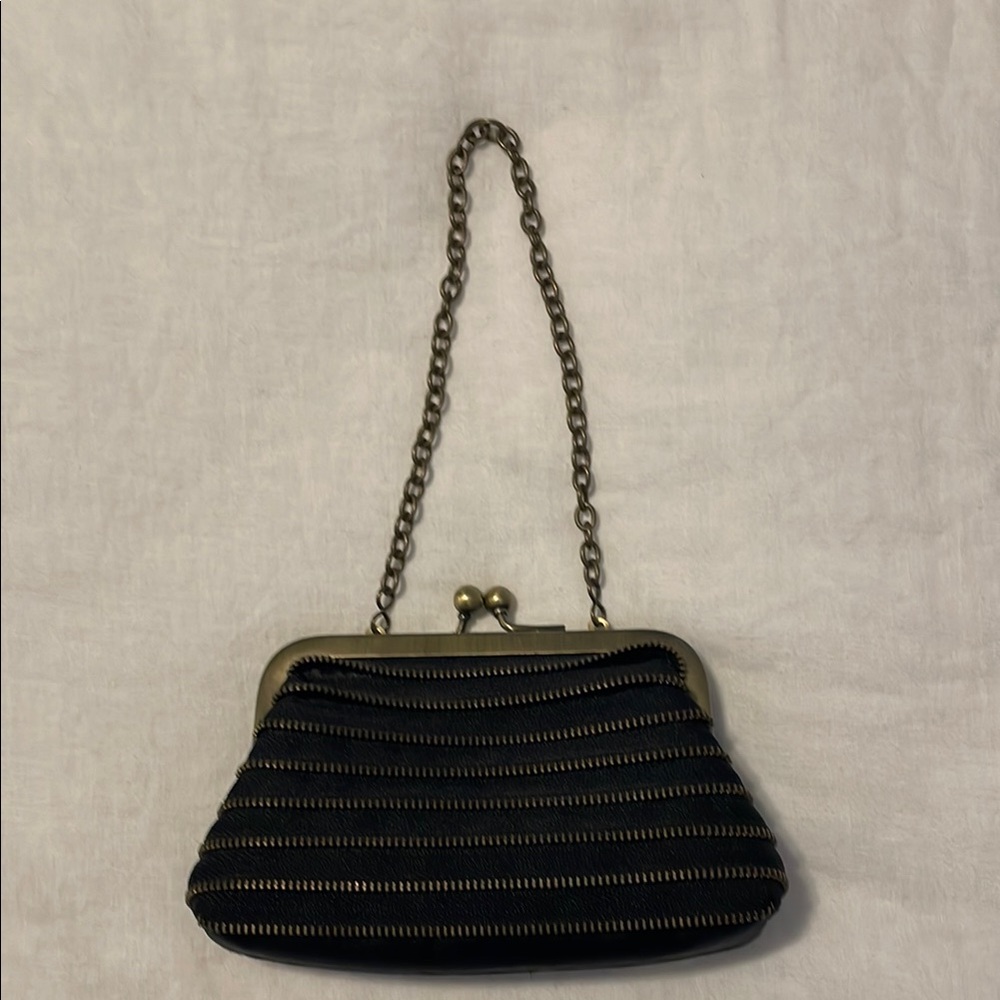 Elegant Black Clutch with Chain Strap